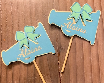 Cheer Megaphone Cupcake Toppers