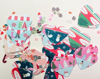 Christmas Washi Tape Heart Die Cuts | Journals | Scrapbooking