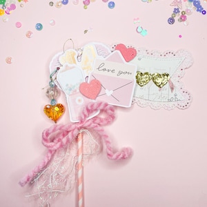 Valentine Wavy Flag Ephemera Embellishments | Scrapbooking| Happy Mail | Mini Journals | Junk Journals