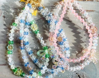 Cadena de cuentas para bolso hecha a mano / Dije para bolso / Accesorio para llavero / Dije para teléfono / Lindo colgante para bolso / Dije personalizado para bolso o mochila