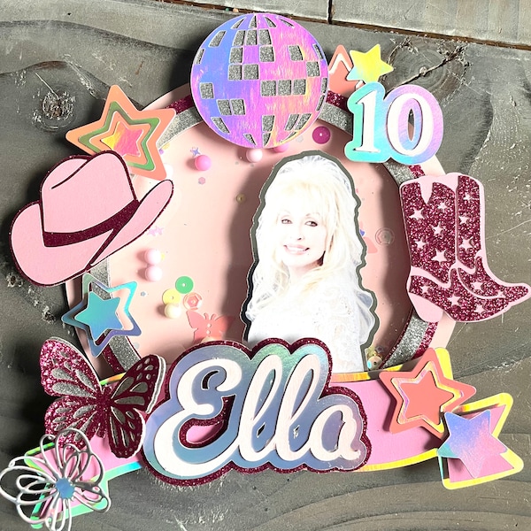 Dolly Parton Birthday Cake Topper | Cupcake Toppers |  Birthday | Personalized