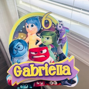 Inside Out 2 Birthday Cake Topper | Cupcake Toppers | Birthday | Personalized Party Decor