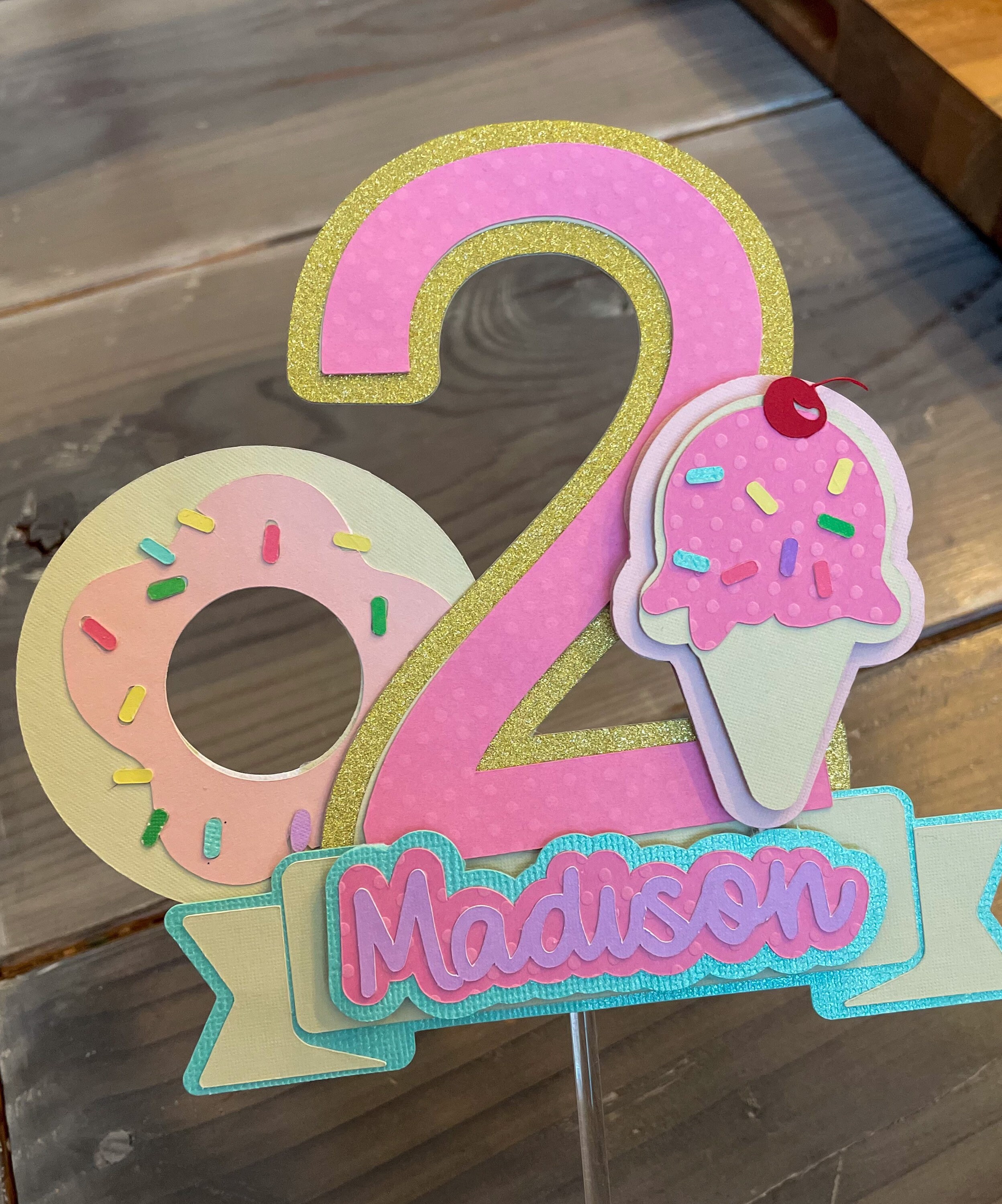 Two Sweet Cake and Cupcake Topper