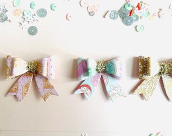 Mini julrosédekorationer i papper | Blandade dekorationer | Skräpjournaling | Scrapbooking