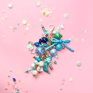 Large Junk Journal Dangles in blue pink or purple | Junk Journal Jewelry | Journal Charm