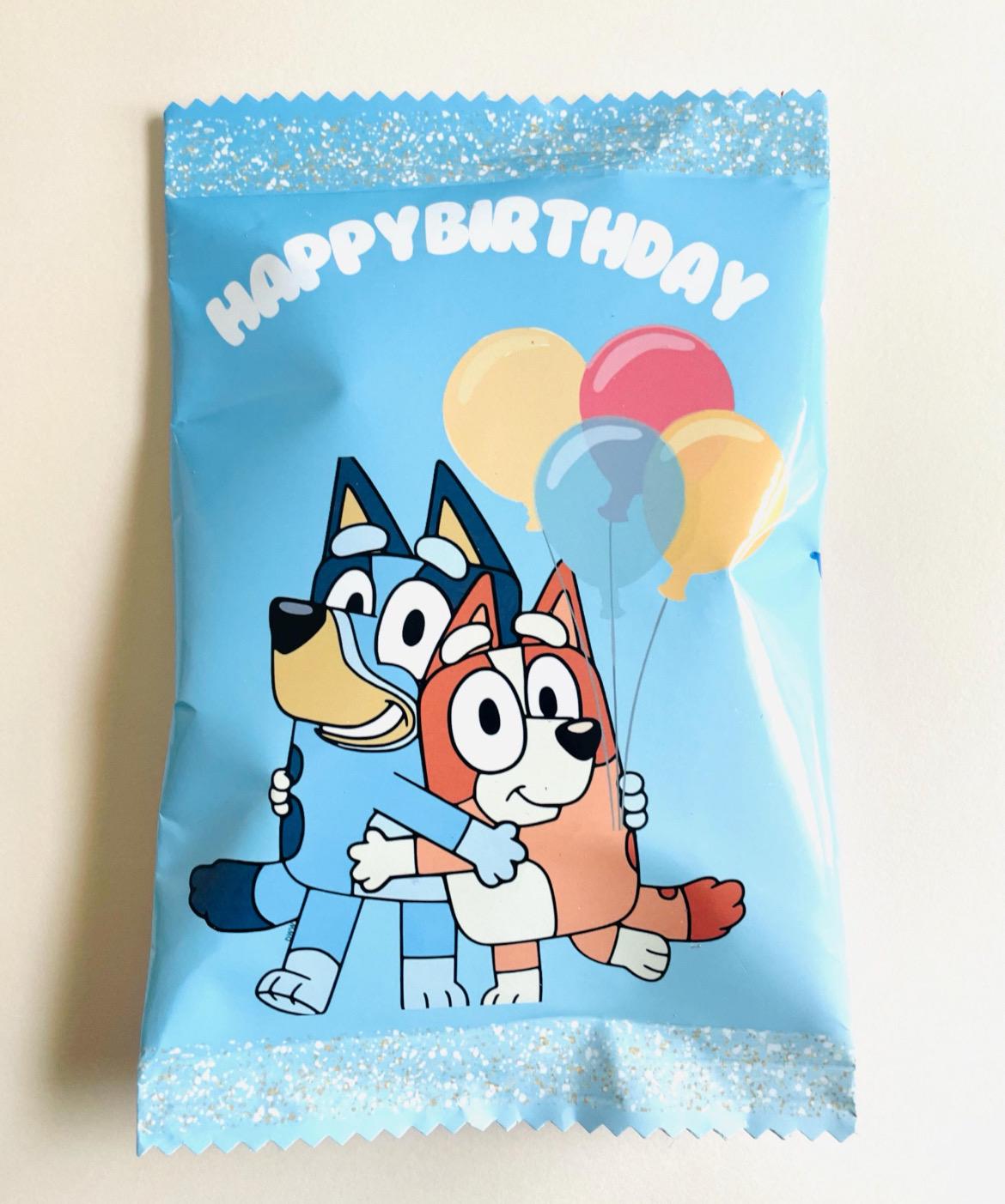 Blue Dog Theme Shaker Birthday Cake Topper
