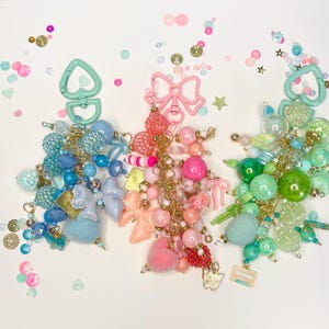 Large Junk Journal Dangles in blue pink or purple | Junk Journal Jewelry | Journal Charm