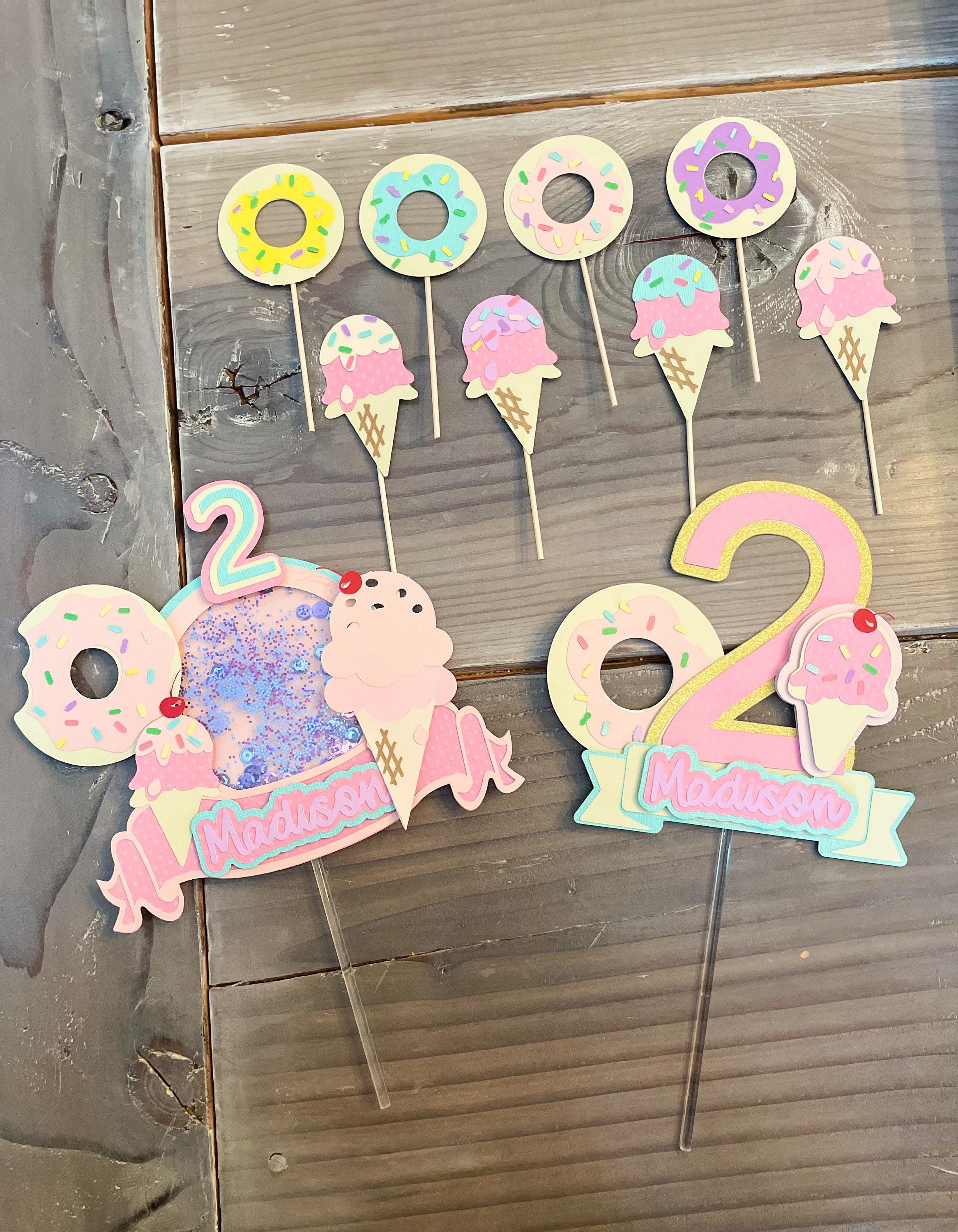 Two Sweet Cake and Cupcake Topper