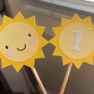 Sunshine Sun Cupcake Toppers