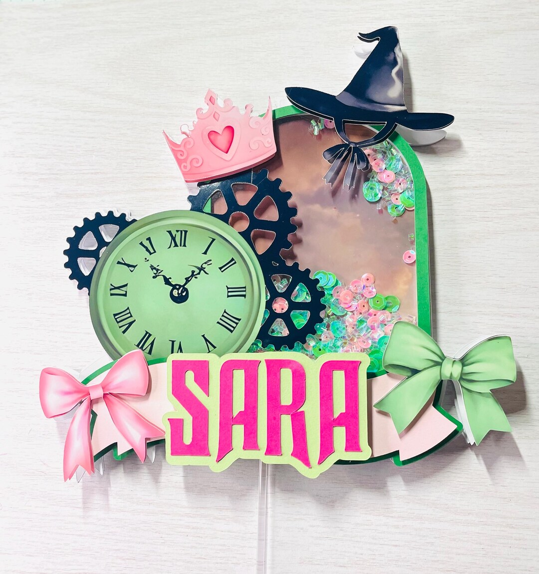Wicked Theme Birthday Shaker Cake Topper | Cupcake Toppers | Birthday ...