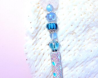 Lápiz óptico elegante con cuentas y diamantes de imitación / Regalo para ella / Bonito accesorio de escritorio / Regalo para la oficina