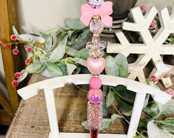 Fancy Beaded Pen | Refillable Beaded Ink Pen | Pen Gift for Her | Cute Desk Accessory | Office Gift | Stocking Stuffer