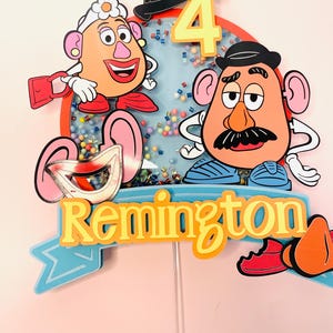 Mr Potato Head Theme Birthday Shaker Cake Topper | Cupcake Toppers |  Birthday | Personalized