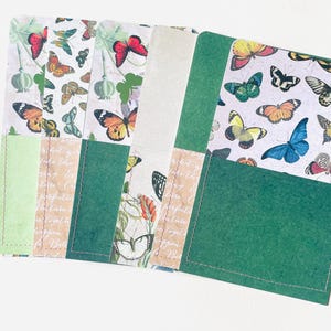 Bolsos costurados para cartões de registro no diário | Junk Journaling, Scrapbooking, Notas e Mini-Diários