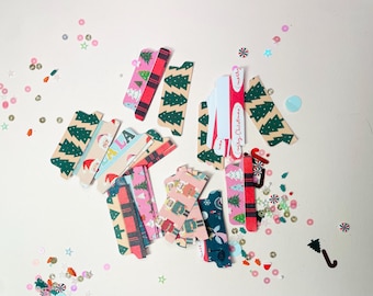 Christmas Planner Tabs: Scrapbook Journal Dividers, 40-Piece Set