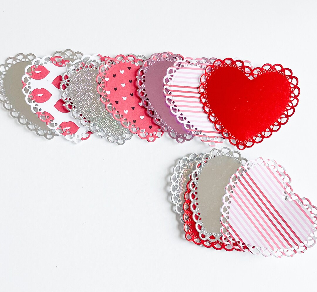 Lot De Découpes Cuir Forme Cœur – Embellissements Pour Scrapbooking Et Card Making, UK