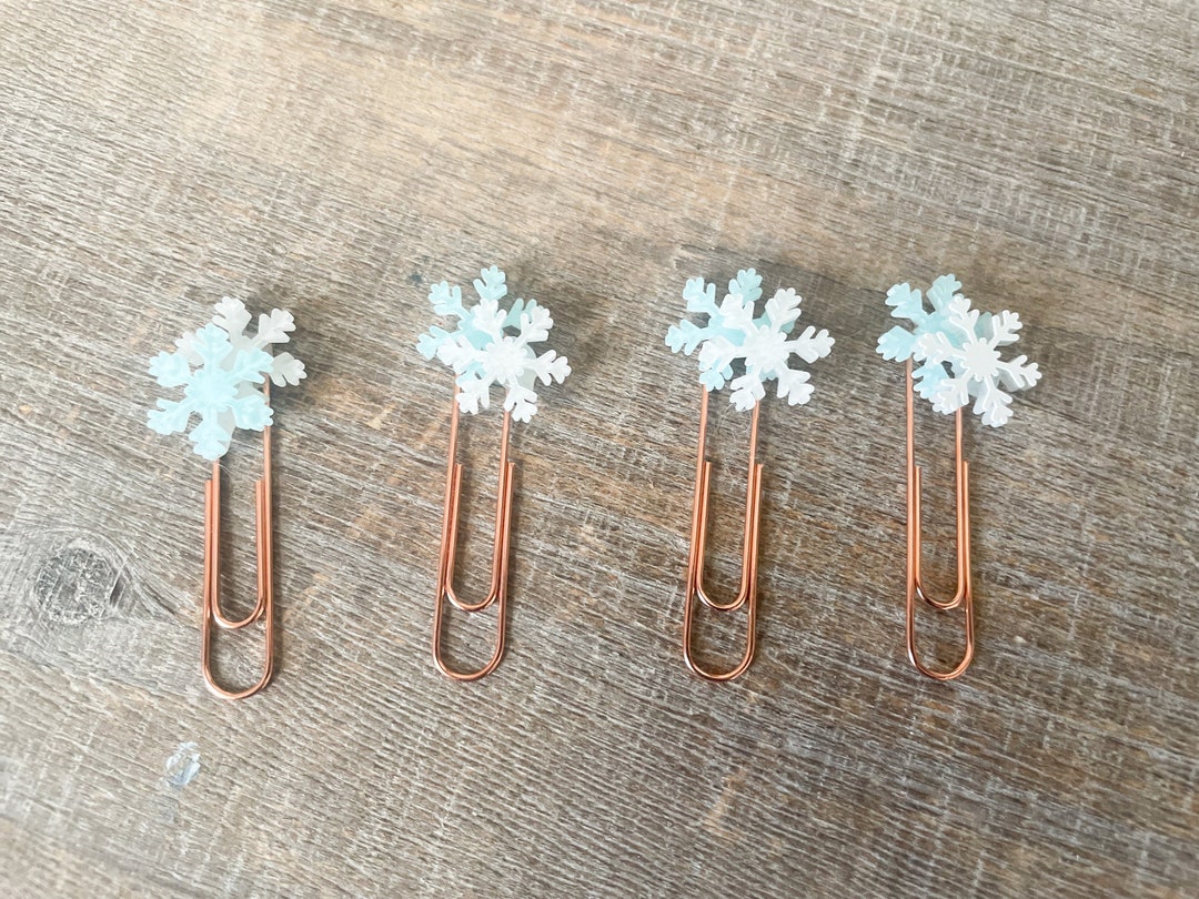 Christmas Tree Paper Clip Embellishments Snowflake Paper Clip Etsy