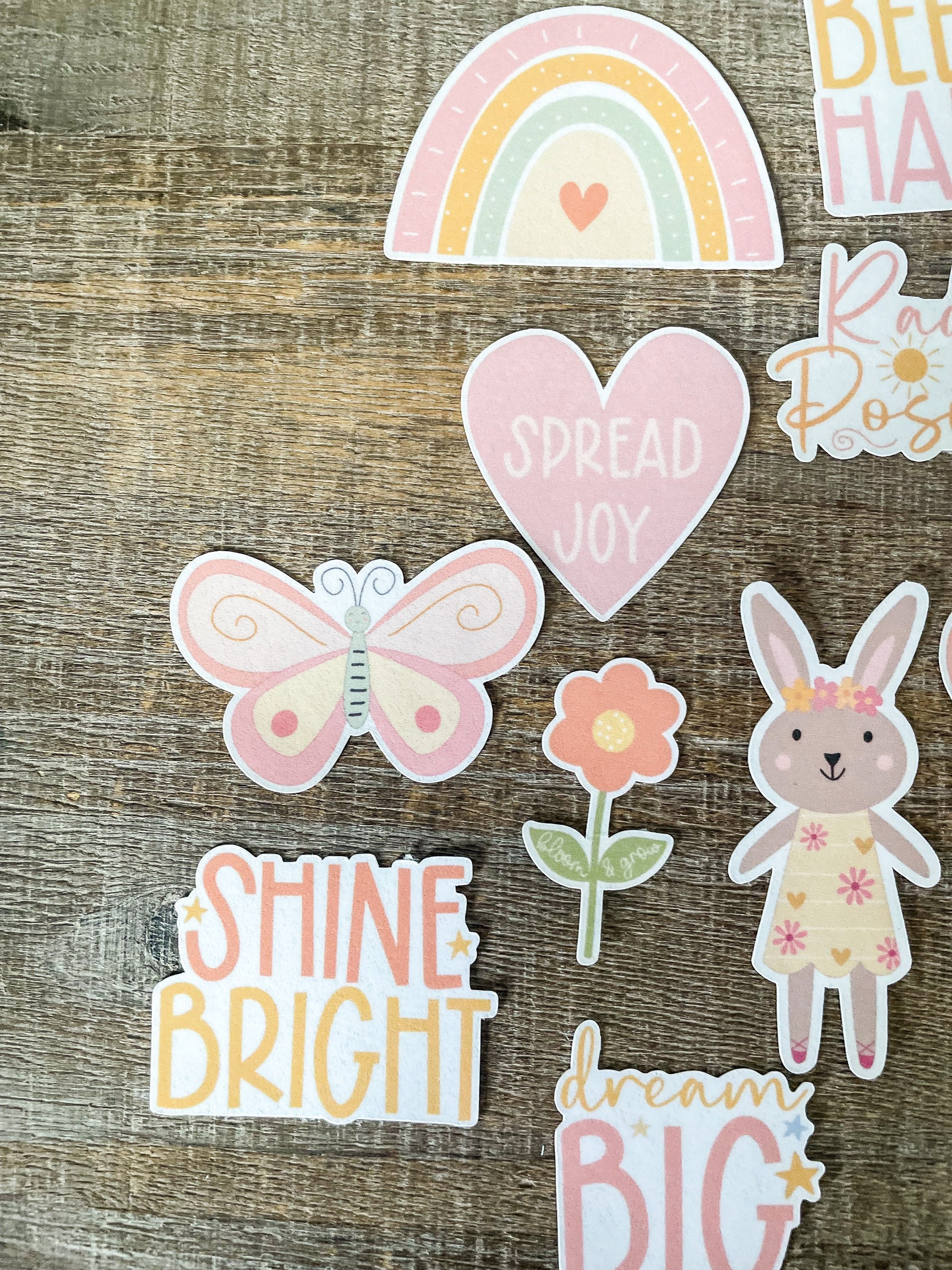 Spring Bonnie Sticker Spring Sticker Pack | Cute Bunny Sticker Set | Bee Happy Good Vibes - Etsy