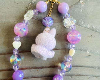 Dije de bolso con cuentas hecho a mano / Dije de bolso / Accesorio de llavero / Regalo para ella / Lindo colgante de bolso / Dije personalizado para bolso o mochila