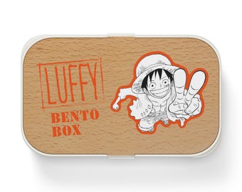 Luffy One Piece Wooden Lid Bento Box