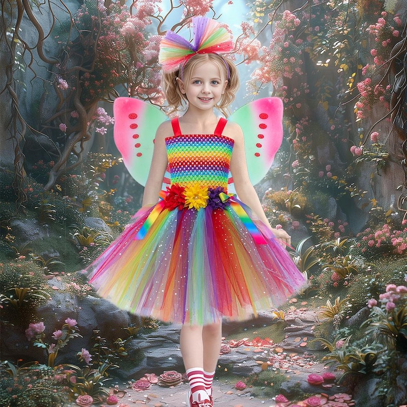 Forest Fairy Light Flowy Dress Set