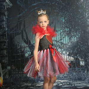 Girls Costume Set Heart Queen Tutu Dress With Headband Kids Dressing up ...