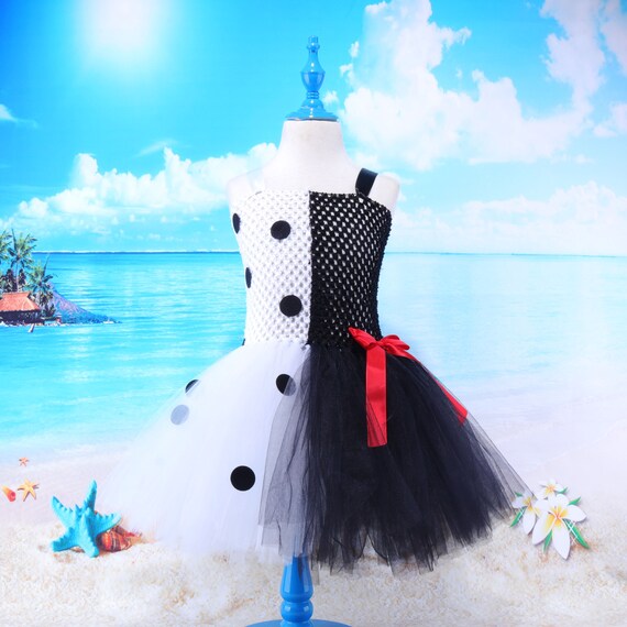 Black White Dotted Dalmatian Inspired Girls Tutu Dress Teen Girl Cosplay Costume Carnival Party Dresses Kids Tulle Dress Etsy