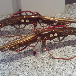 Pair of Steampunk, Pirate, Highwayman (or Highwaywoman) Flintlock Muskets/Pistols/Guns Vintage/Retro Cosplay Props Handmade Custom Built