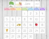 Homeschool DIY Calendar, Classroom Calendar Printable with US and Canadian holidays and weather, Pocket Chart