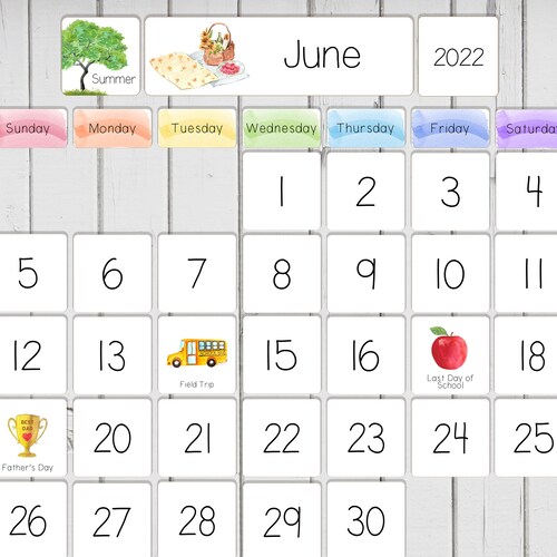 Homeschool DIY Calendar Classroom Calendar Printable With US - Etsy