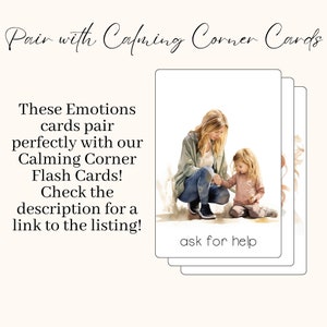Kids Emotions Flashcards Large Montessori Feelings Cards Printable Emotions for Toddlers and Preschoolers in English, Spanish and French image 6