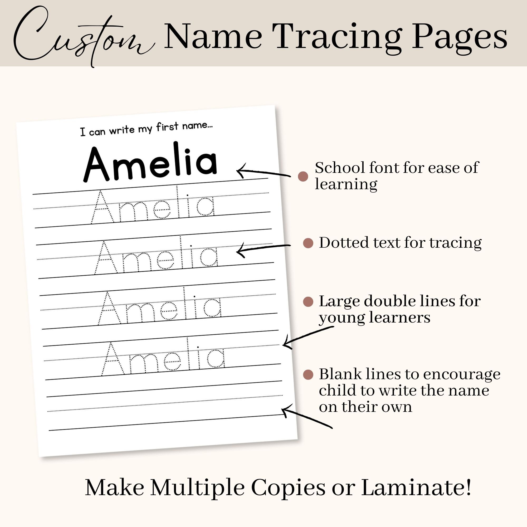 Custom Name Tracing Page | Handwriting Practice | Printable ...