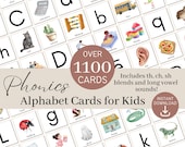 Alphabet Printable Flash Cards, Phonics Montessori Letter Tray Phonogram Cards, Phonics Flashcards, Learn to Read, Preschool, Kindergarten