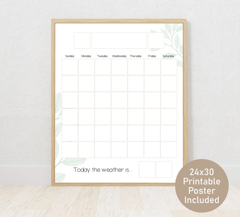Homeschool DIY Calendar Classroom Calendar Printable With US - Etsy