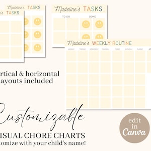 Editable Kids Daily Routine Cards | Daily Visual Schedule | Chore Chart ...