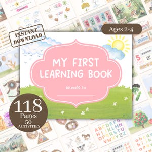 Livre occupé pour tout-petits, cartable d'apprentissage imprimable pour tout-petits et enfants d'âge préscolaire, livre calme, programme préscolaire, ressources Montessori pour l'école à la maison