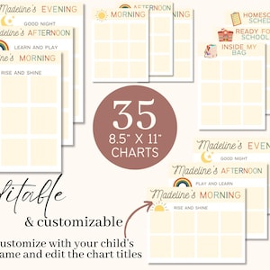 Editable Kids Daily Routine Cards | Daily Visual Schedule | Chore Chart ...