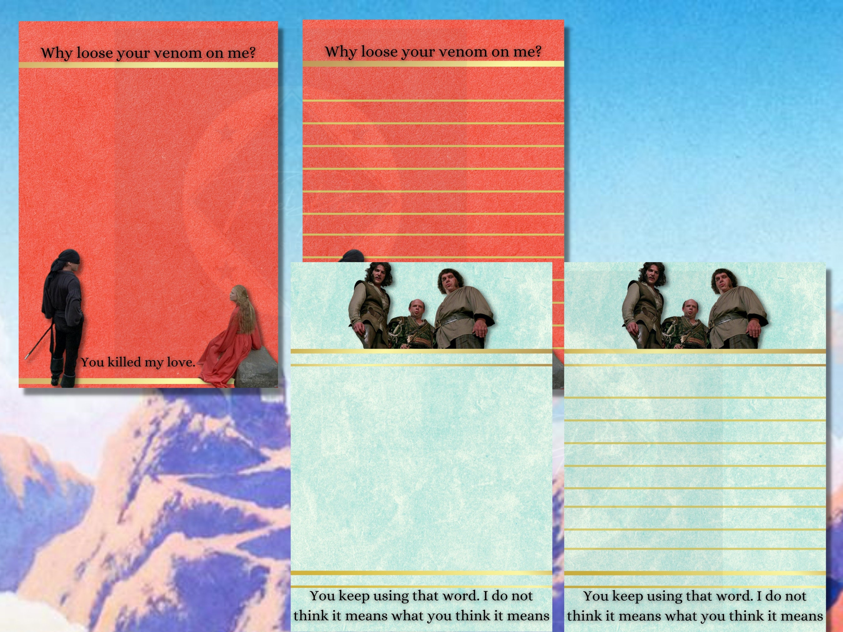 The Princess Bride printable Writing Paper digital Paperprintable ...
