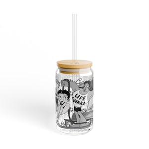 Betty Boop | Sipperglas 16 Unzen | Betty Boop Tasse | Retro Betty Boop Geschenk