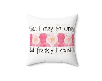 Murder She Wrote Jessica Fletcher Tea Time Pillow -Murder She Wrote Decor - Jessica Fletcher Quote Pillow