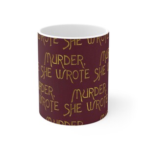 Taza "Se ha escrito un crimen" / Taza de Jessica Fletcher / Taza de misterio de asesinato de los años 80 / Regalo de programa de detectives