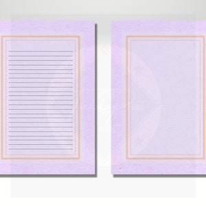 Purple Printable Notebook Digital Paper Writing Paper | Etsy