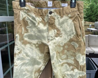 Bleached Mens Slim Khaki Pants - Etsy