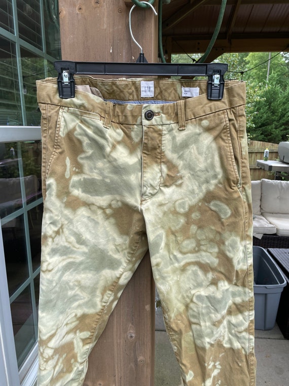 Bleached Mens Slim Khaki Pants - Etsy 