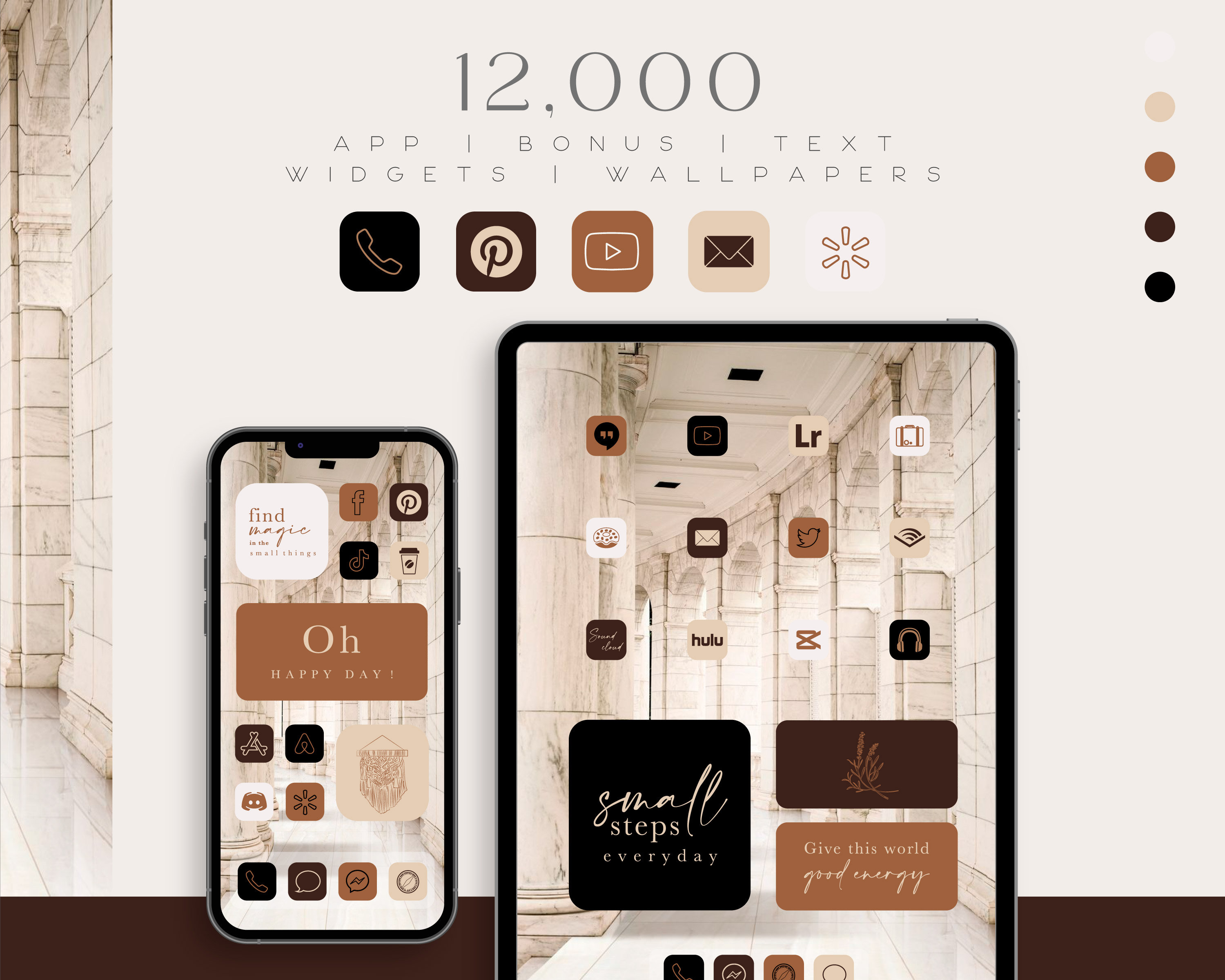 Ios Coffee App Icons, Neutral Icon Pack - Aesthetic Original Homescreen ...