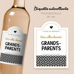 Étiquette "vous allez devenir grands-parents", cadeau original pour annoncer un heureux événement à de nouveaux grands-parents