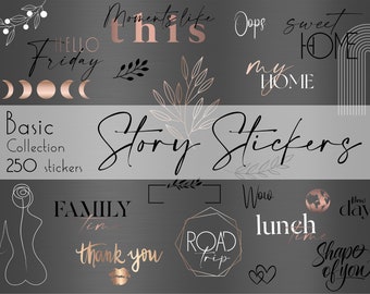 Stickers for Instagram stories and digital planners - XXL basick pack