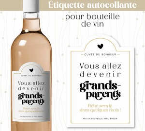 Porte-clés Futur Grand-père / Future Grand-mère - Pendentif Acier Inoxydable - Cadeau Annonce Grossesse - "Bébé Est En Route"