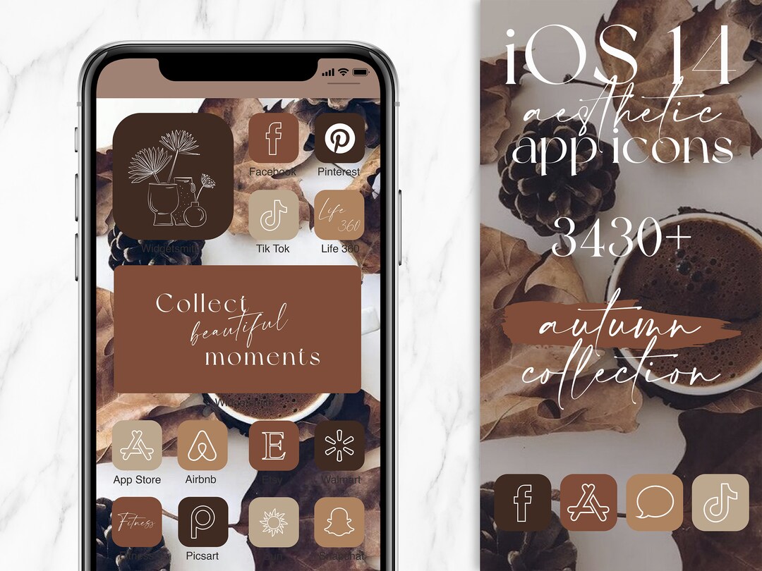 Ios 14 Fall Icons, Autumn App Icons Pack, Aesthetic Fall Widgets