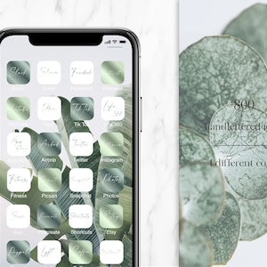 Icônes métalliques vertes - icônes d'application esthétiques, widget vert métal et fonds d'écran